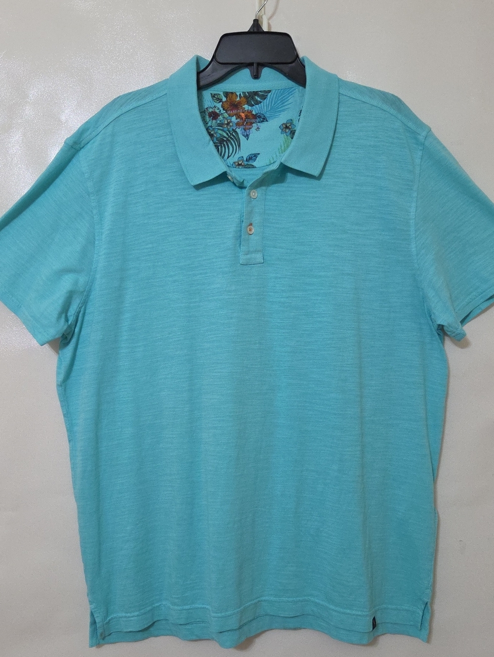 Margaritaville Men's Polo Shirt in Aqua Blue - Size XL